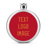 Custom Red Orange Hip Flask