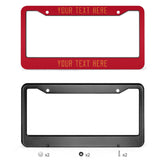 Custom Red Orange License Plate Frame