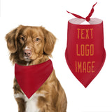 Custom Red Orange Pet Scarf