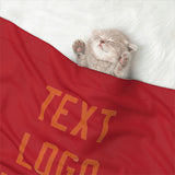 Custom Red Orange Pet Blanket