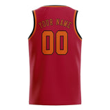 Custom Red & Orange Colors Design Sports Basketball Jersey