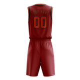 Custom Red Orange Basketball Set