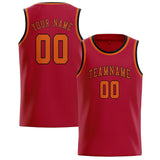 Custom Red & Orange Colors Design Sports Basketball Jersey