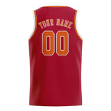 Custom Red & Orange Colors Design Sports Basketball Jersey