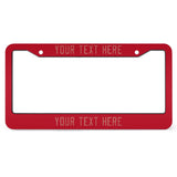 Custom Red Copper Rose License Plate Frame