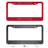 Custom Red Copper Rose License Plate Frame