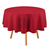 Custom Red Crimson Red Round Table Cloth