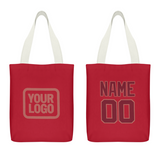 Custom Red Crimson Red Canvas Tote Bag