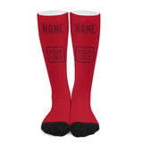 Custom Red Crimson Red Knee-High Sock