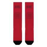 Custom Red Crimson Red Knee-High Sock