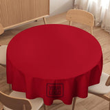 Custom Red Crimson Red Round Table Cloth