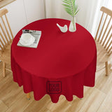 Custom Red Crimson Red Round Table Cloth