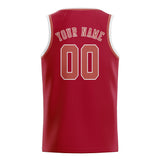 Custom Red & Copper Rose Colors Design Sports Basketball Jersey