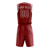Custom Red Copper Rose Basketball Set