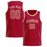 Custom Red & Copper Rose Colors Design Sports Basketball Jersey
