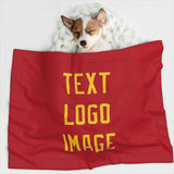 Custom Red Gold Pet Blanket