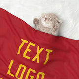 Custom Red Gold Pet Blanket