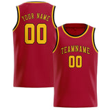 Custom Red & Gold Colors Design Sports Basketball Jersey