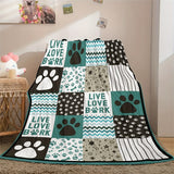 Gifts for Dog Lover Blanket - Live Love Bork - From Pet Parent, Birthday Christmas Everyday Encouragement, Inspirational Pets