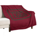 Custom Crimson Red Brown Blanket