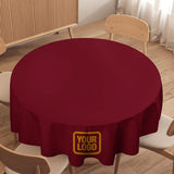 Custom Crimson Red Yellow Round Table Cloth