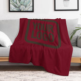 Custom Crimson Red Brown Blanket