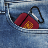 Custom Crimson Red Yellow AirPods Case