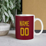 Custom Crimson Red Yellow Mug