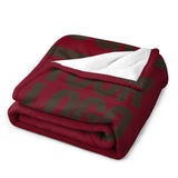 Custom Crimson Red Brown Blanket
