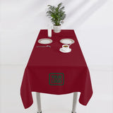 Custom Crimson Red Olive Square Table Cloth