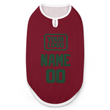 Custom Crimson Red Green Pet Vest