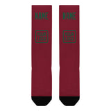 Custom Crimson Red Green Knee-High Sock