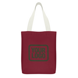 Custom Crimson Red Green Canvas Tote Bag