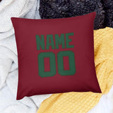 Custom Crimson Red Green Pillowcase