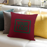 Custom Crimson Red Green Pillowcase