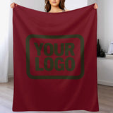 Custom Crimson Red Olive Blanket