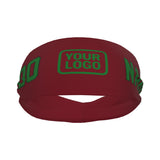 Custom Crimson Red Emerald Green Sports headband