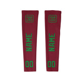 Custom Crimson Red Emerald Green Arm Sleeve