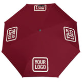 Custom Crimson Red Cream Automatic Umbrella