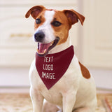 Custom Crimson Red Cream Pet Scarf