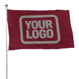 Custom Crimson Red Gray Flag