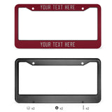 Custom Crimson Red Gray License Plate Frame