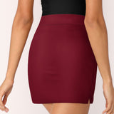Custom Crimson Red Gray A-Line Skort