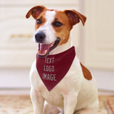 Custom Crimson Red Gray Pet Scarf