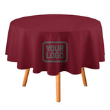 Custom Crimson Red Dark Grey Round Table Cloth