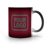 Custom Crimson Red Dark Grey Magic Mug