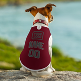 Custom Crimson Red Dark Grey Pet Vest