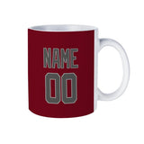 Custom Crimson Red Dark Grey Mug