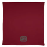 Custom Crimson Red Gray Square Table Cloth
