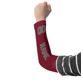 Custom Crimson Red Dark Grey Arm Sleeve